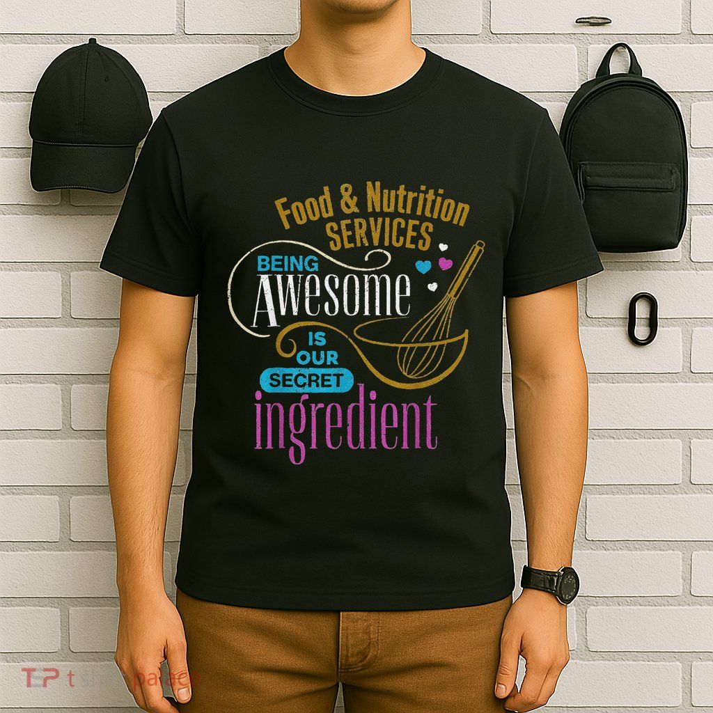 Retro Lunch Lady Food & Nutrition Services Being Awesome T-Shirt