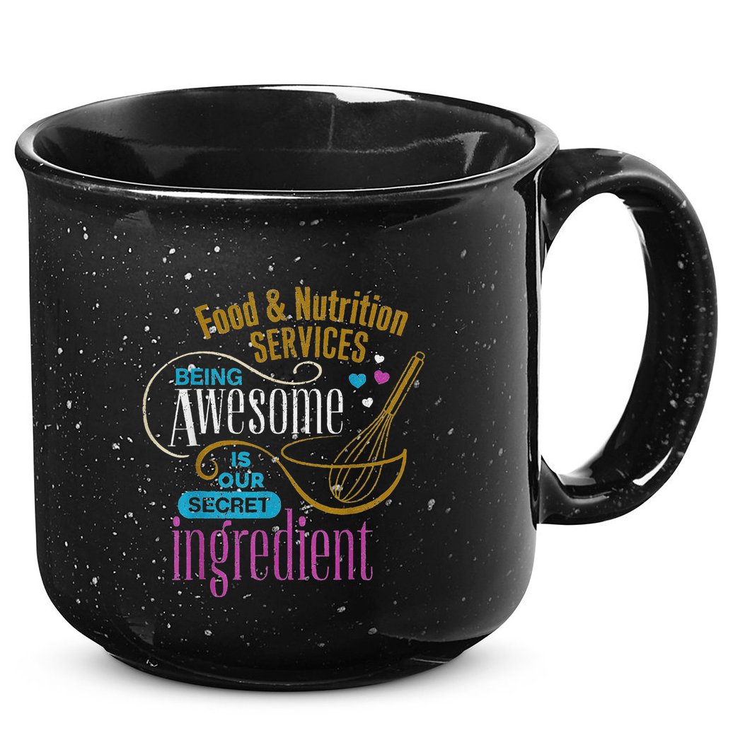 Retro Lunch Lady Food & Nutrition Services Being Awesome 15oz Campfire Ceramic Mug