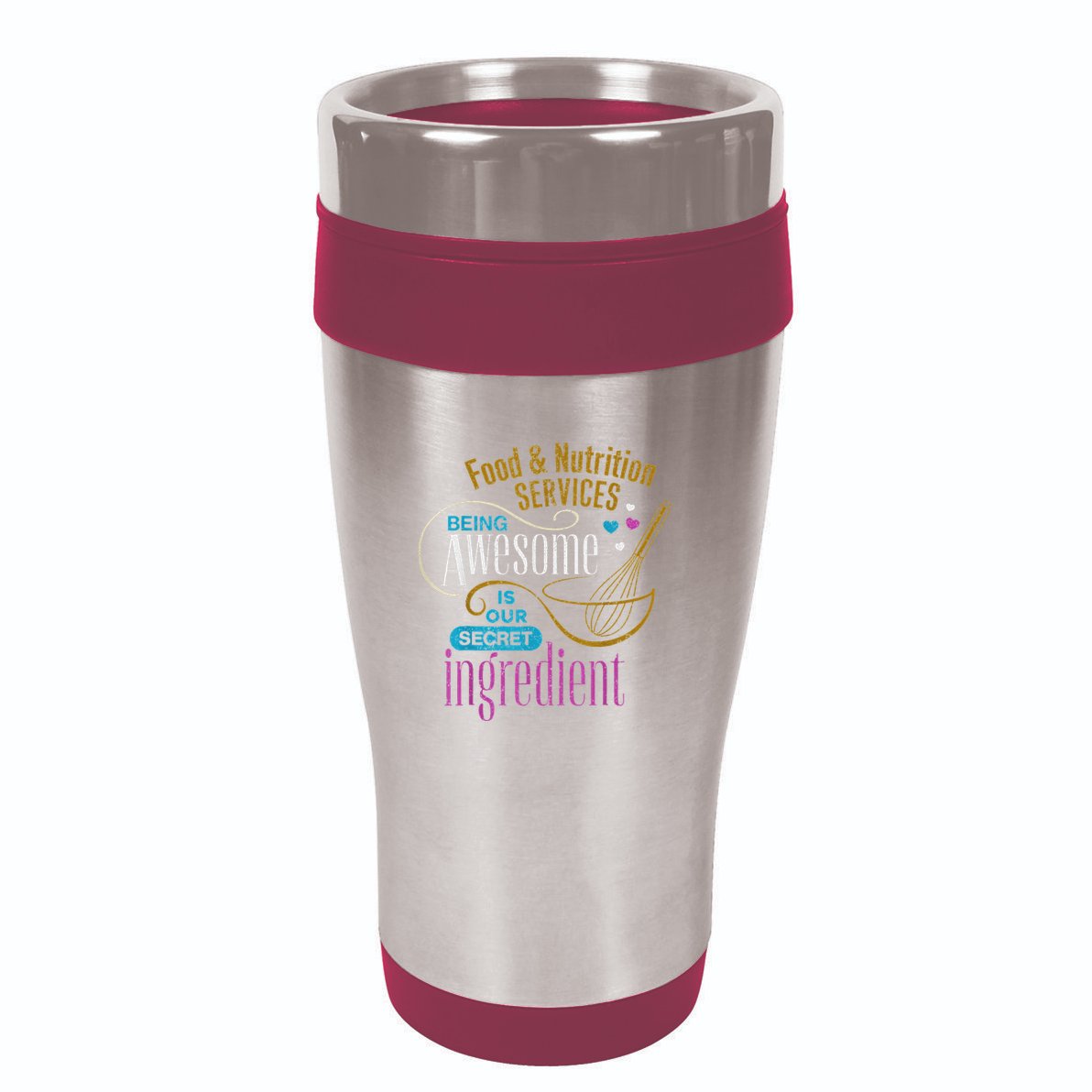 Retro Lunch Lady Food & Nutrition Services Being Awesome 16oz Travel Tumbler