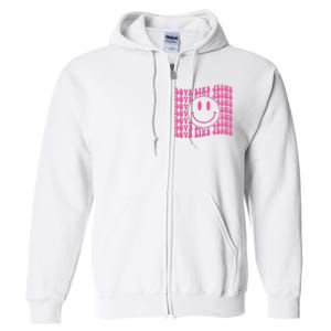 Retro Love Like Jesus Happy Face Aesthetic Full Zip Hoodie