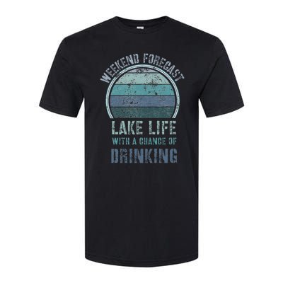 Retro Lake Life Apparel Lake Lover Weekend Forecast Drinking Softstyle CVC T-Shirt