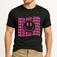Retro Love Like Jesus Happy Face Aesthetic Cooling Performance Crew T-Shirt