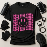 Retro Love Like Jesus Happy Face Aesthetic Cooling Performance Crew T-Shirt