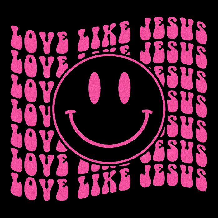 Retro Love Like Jesus Happy Face Aesthetic Cooling Performance Crew T-Shirt