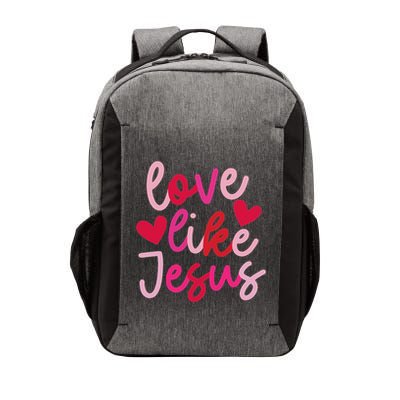 Retro Love Like Jesus Coquette Heart Bow Vector Backpack