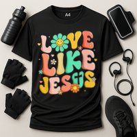 Retro Love Like Jesus Christian Religious God Lovers Gift Cooling Performance Crew T-Shirt