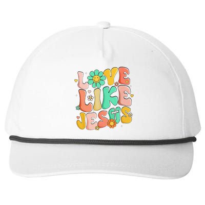 Retro Love Like Jesus Christian Religious God Lovers Gift Snapback Five-Panel Rope Hat