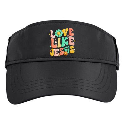 Retro Love Like Jesus Christian Religious God Lovers Gift Adult Drive Performance Visor