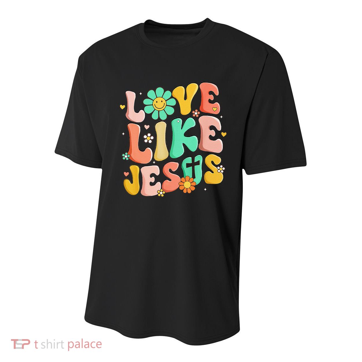 Retro Love Like Jesus Christian Religious God Lovers Gift Youth Performance Sprint T-Shirt