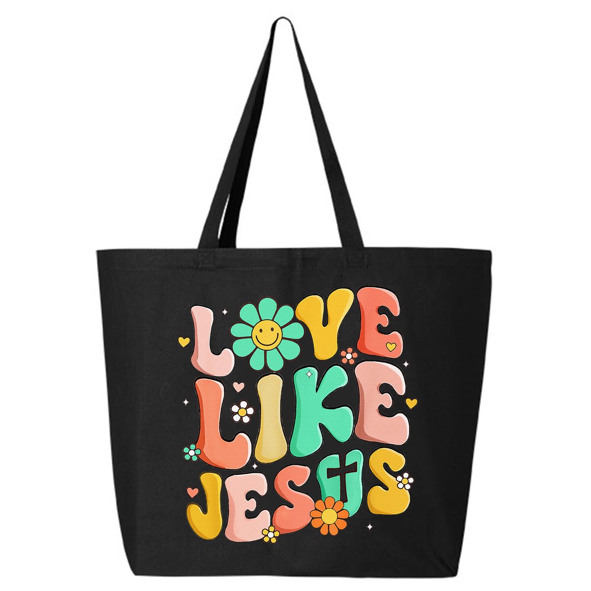 Retro Love Like Jesus Christian Religious God Lovers Gift 25L Jumbo Tote