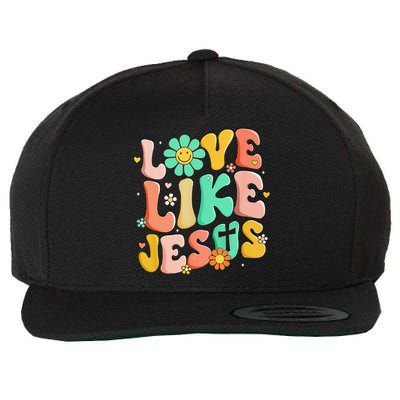 Retro Love Like Jesus Christian Religious God Lovers Gift Wool Snapback Cap