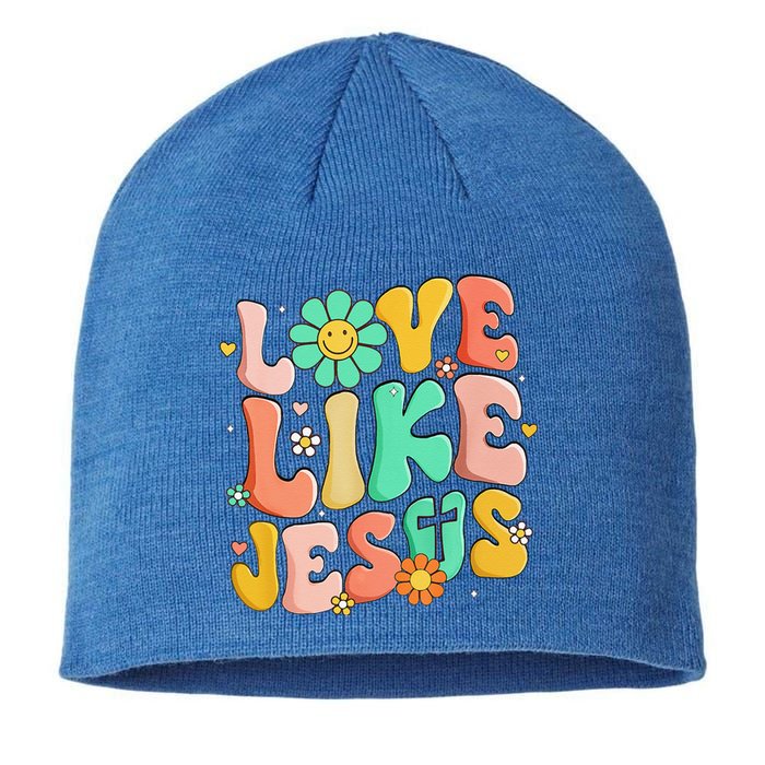 Retro Love Like Jesus Christian Religious God Lovers Gift Sustainable Beanie