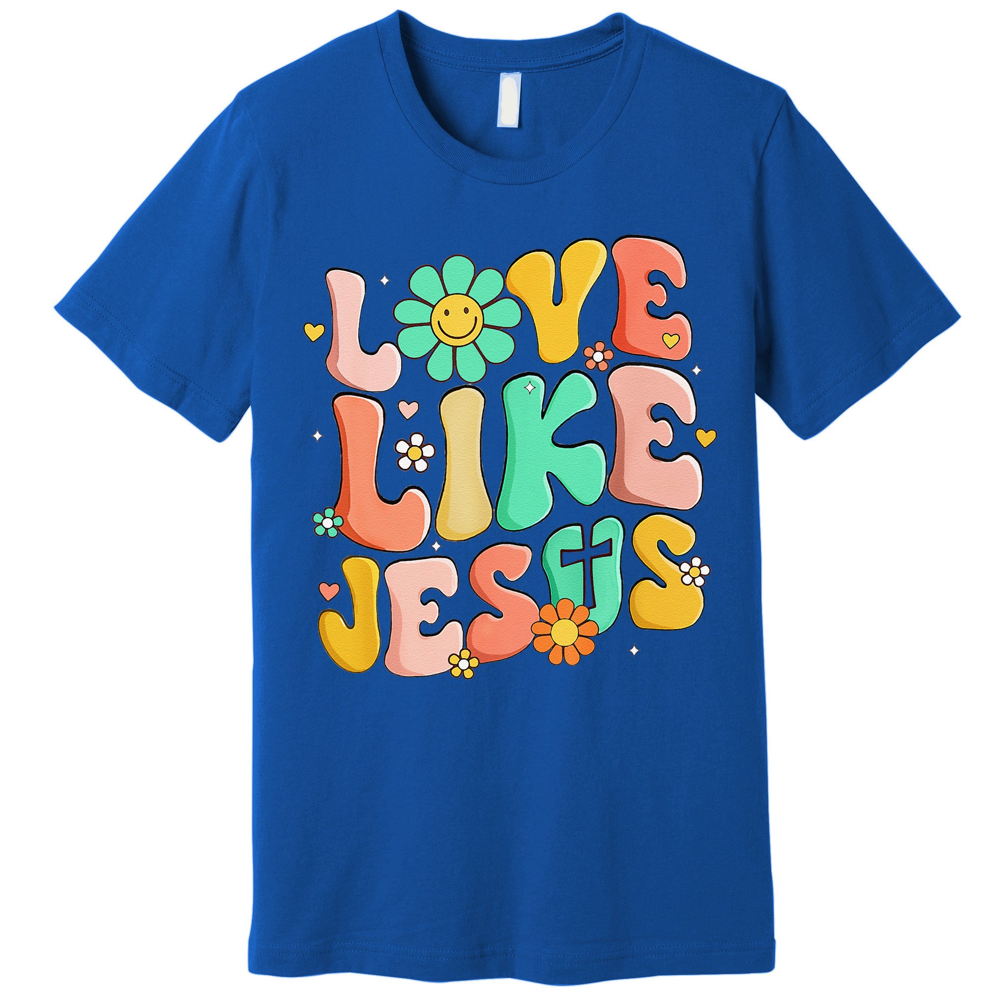 Retro Love Like Jesus Christian Religious God Lovers Gift Premium T-Shirt