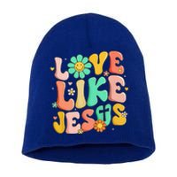 Retro Love Like Jesus Christian Religious God Lovers Gift Short Acrylic Beanie