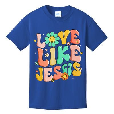 Retro Love Like Jesus Christian Religious God Lovers Gift Kids T-Shirt