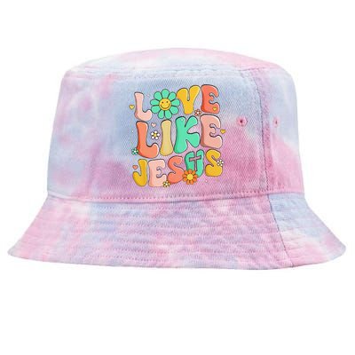 Retro Love Like Jesus Christian Religious God Lovers Gift Tie-Dyed Bucket Hat