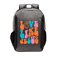 Retro Love Like Jesus Smiling Face Christian Religious Faith Vector Backpack