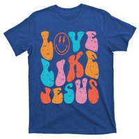 Retro Love Like Jesus Smiling Face Christian Religious Faith T-Shirt