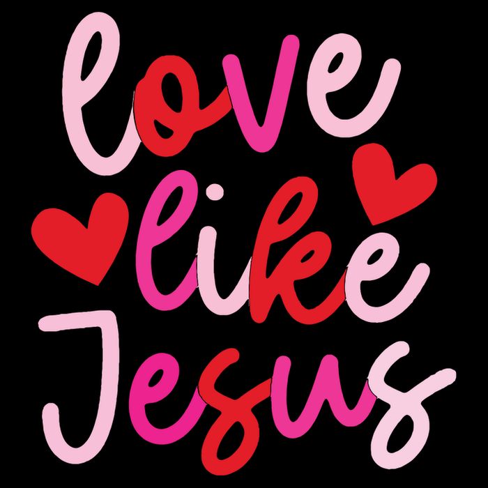 Retro Love Like Jesus Coquette Heart Bow 7-Panel Snapback Hat