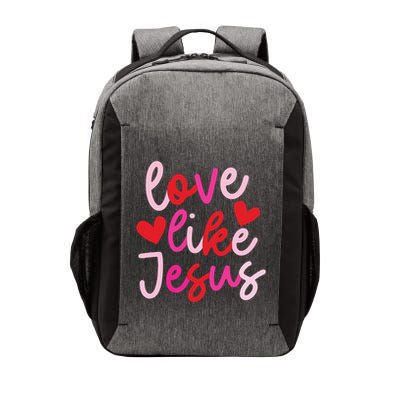 Retro Love Like Jesus Coquette Heart Bow Vector Backpack
