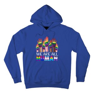 Rainbow Lgbt Lgbtq We Are All Hu Pride Gift Hoodie