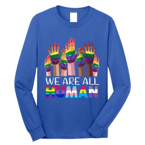 Rainbow Lgbt Lgbtq We Are All Hu Pride Gift Long Sleeve Shirt