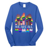 Rainbow Lgbt Lgbtq We Are All Hu Pride Gift Long Sleeve Shirt