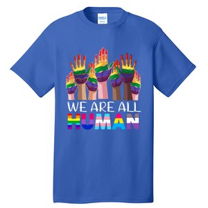 Rainbow Lgbt Lgbtq We Are All Hu Pride Gift Tall T-Shirt