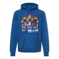 Rainbow Lgbt Lgbtq We Are All Hu Pride Gift Premium Hoodie