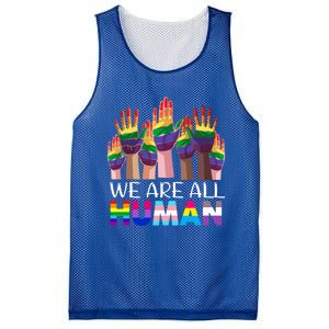 Rainbow Lgbt Lgbtq We Are All Hu Pride Gift Mesh Reversible Basketball Jersey Tank