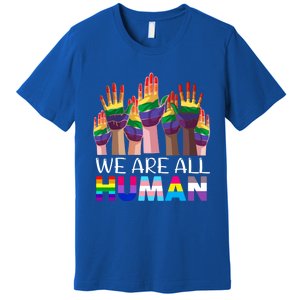 Rainbow Lgbt Lgbtq We Are All Hu Pride Gift Premium T-Shirt