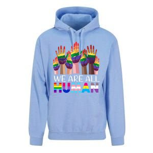 Rainbow Lgbt Lgbtq We Are All Hu Pride Gift Unisex Surf Hoodie