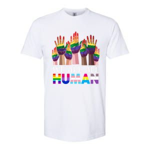 Rainbow Lgbt Lgbtq We Are All Hu Pride Gift Softstyle CVC T-Shirt