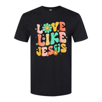 Retro Love Like Jesus Christian Religious God Lovers Gift Softstyle® CVC T-Shirt