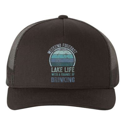 Retro Lake Life Apparel Lake Lover Weekend Forecast Drinking Yupoong Adult 5-Panel Trucker Hat