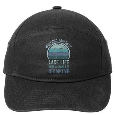 Retro Lake Life Apparel Lake Lover Weekend Forecast Drinking 7-Panel Snapback Hat