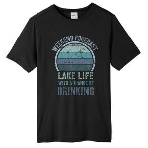 Retro Lake Life Apparel Lake Lover Weekend Forecast Drinking Tall Fusion ChromaSoft Performance T-Shirt