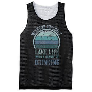 Retro Lake Life Apparel Lake Lover Weekend Forecast Drinking Mesh Reversible Basketball Jersey Tank