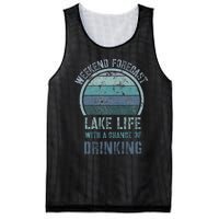 Retro Lake Life Apparel Lake Lover Weekend Forecast Drinking Mesh Reversible Basketball Jersey Tank