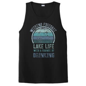 Retro Lake Life Apparel Lake Lover Weekend Forecast Drinking PosiCharge Competitor Tank