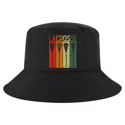 Retro Lax Lacross Stick Women Lacrosse Player Cool Comfort Performance Bucket Hat