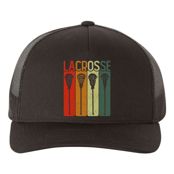 Retro Lax Lacross Stick Women Lacrosse Player Yupoong Adult 5-Panel Trucker Hat