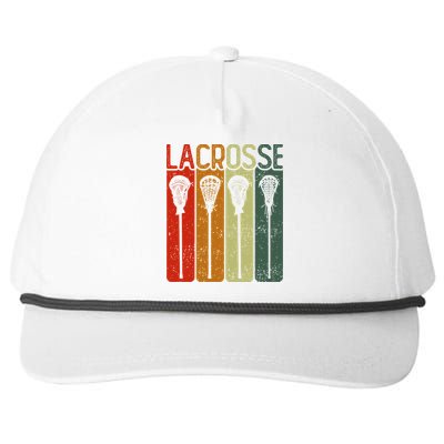 Retro Lax Lacross Stick Women Lacrosse Player Snapback Five-Panel Rope Hat