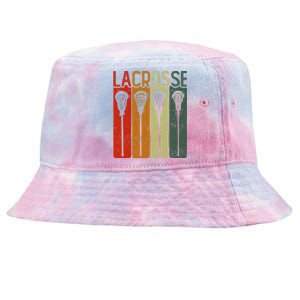 Retro Lax Lacross Stick Women Lacrosse Player Tie-Dyed Bucket Hat