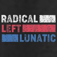 Radical Left Lunatic Anti Trump Funny Democrat 7 Panel Mesh Trucker Snapback Hat