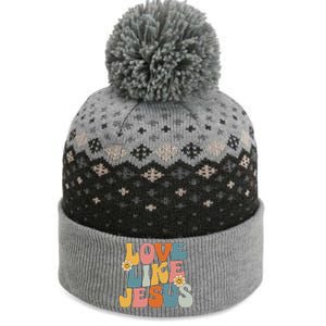 Retro Love Like Jesus The Baniff Cuffed Pom Beanie