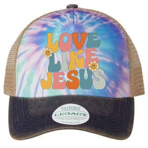 Retro Love Like Jesus Legacy Tie Dye Trucker Hat