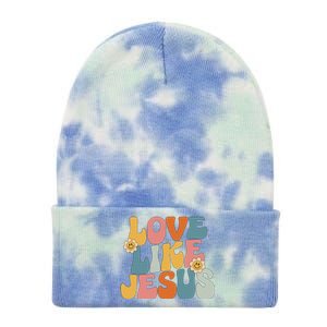 Retro Love Like Jesus Tie Dye 12in Knit Beanie