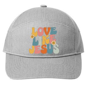 Retro Love Like Jesus 7-Panel Snapback Hat