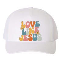 Retro Love Like Jesus Yupoong Adult 5-Panel Trucker Hat